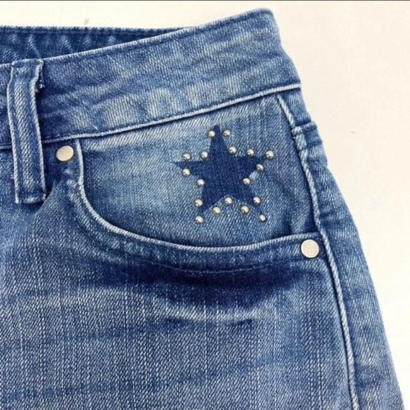 Lord & Taylor Desing Lab High waisted Frayed hem Denim Jean Shorts Beach Size 26 - Picture 4 of 9